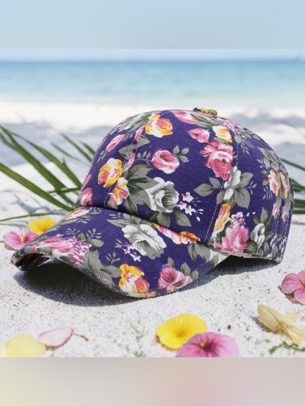 7033. Floral Purple Baseball Cap